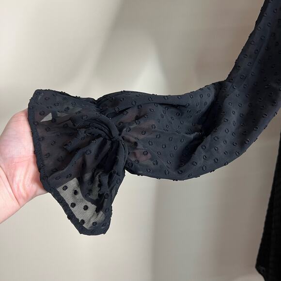 Vintage Target Exhilaration | Y2K Floral + Swiss Dot Babydoll Dress | Small - Picture 5 of 10